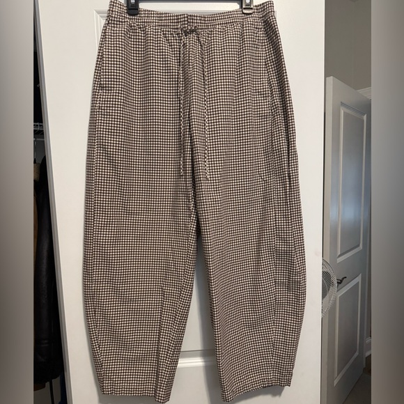 Abercrombie & Fitch Tan Checkered Women's Trousers - Picture 10 of 11